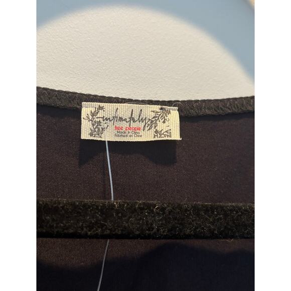 Free People Va VA Voop Long Sleeve Black Bodysuit NWT Large - Picture 6 of 6